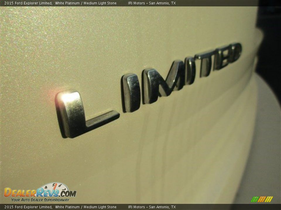2015 Ford Explorer Limited White Platinum / Medium Light Stone Photo #5