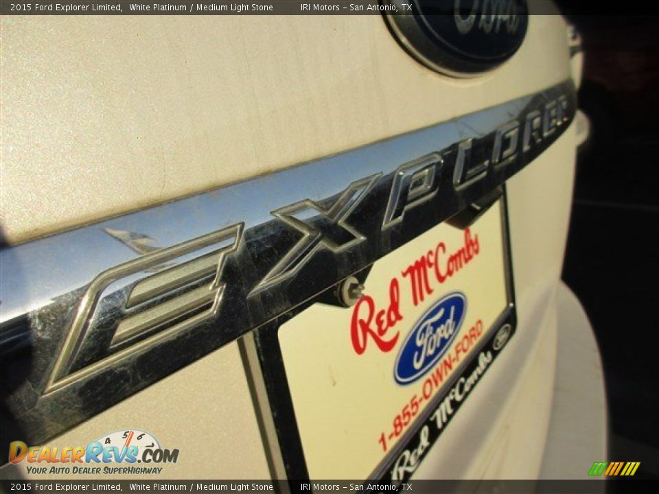 2015 Ford Explorer Limited White Platinum / Medium Light Stone Photo #6