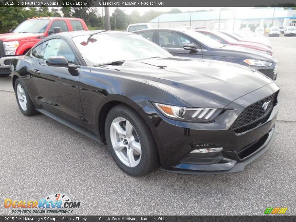 2015 Ford Mustang V6 Coupe Black / Ebony Photo #3