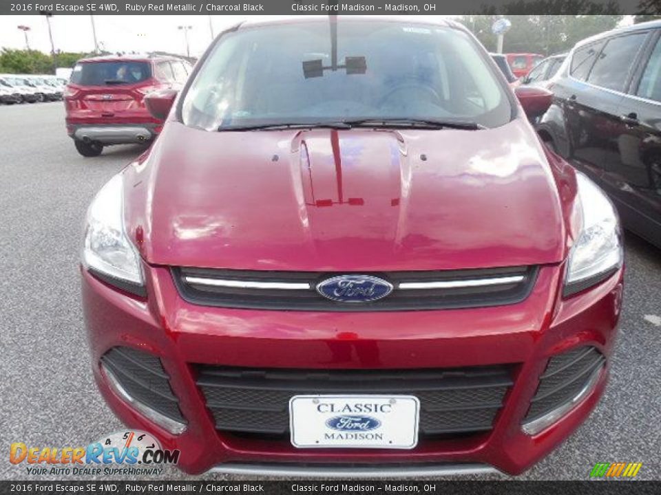 2016 Ford Escape SE 4WD Ruby Red Metallic / Charcoal Black Photo #2