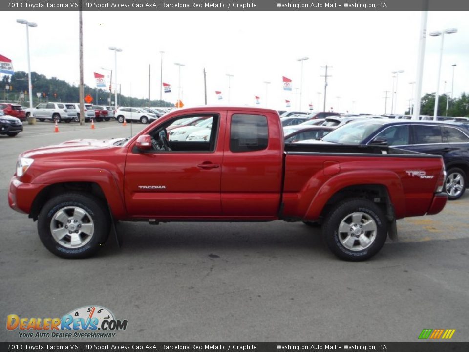 2013 Toyota Tacoma V6 TRD Sport Access Cab 4x4 Barcelona Red Metallic / Graphite Photo #6
