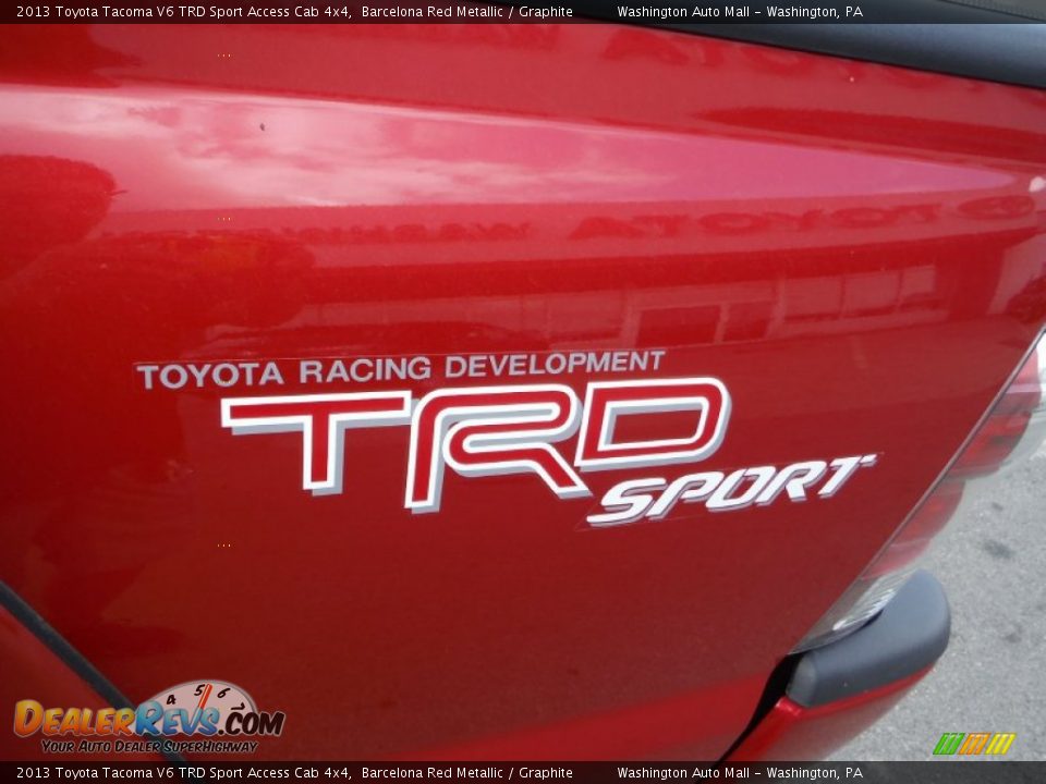 2013 Toyota Tacoma V6 TRD Sport Access Cab 4x4 Barcelona Red Metallic / Graphite Photo #7