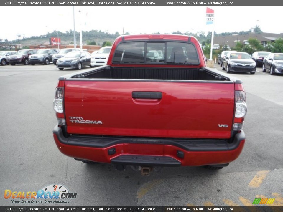 2013 Toyota Tacoma V6 TRD Sport Access Cab 4x4 Barcelona Red Metallic / Graphite Photo #8