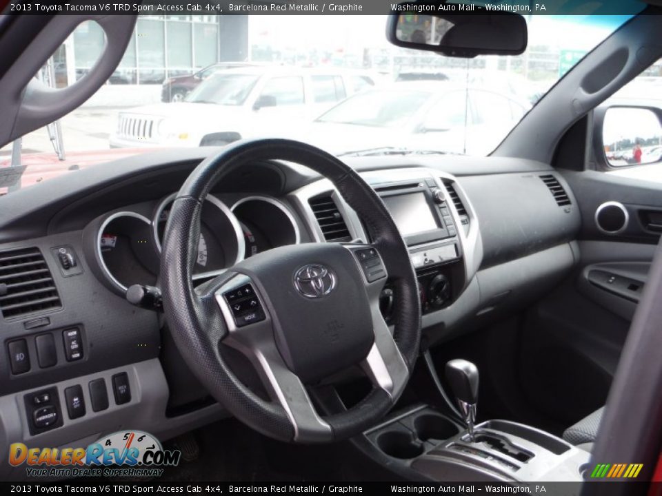 2013 Toyota Tacoma V6 TRD Sport Access Cab 4x4 Barcelona Red Metallic / Graphite Photo #10