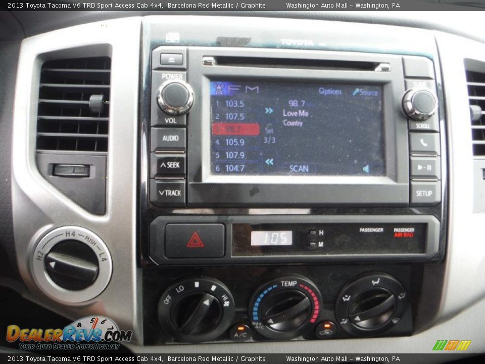 2013 Toyota Tacoma V6 TRD Sport Access Cab 4x4 Barcelona Red Metallic / Graphite Photo #13