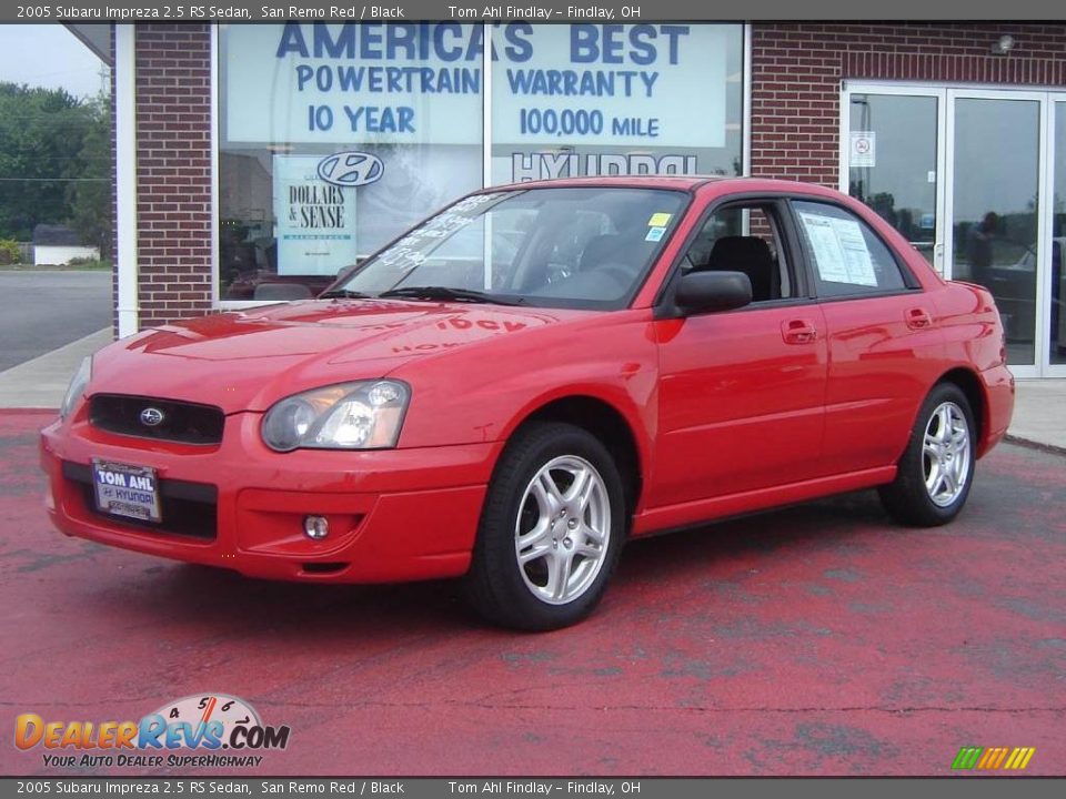 2005 Subaru Impreza 2.5 RS Sedan San Remo Red / Black Photo #1
