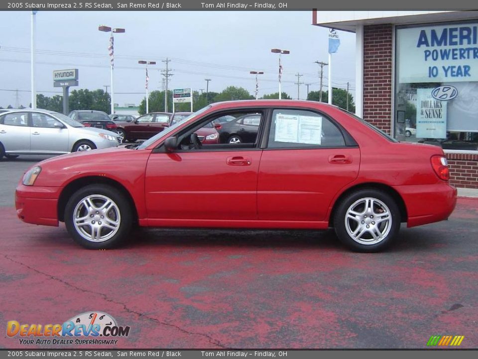 2005 Subaru Impreza 2.5 RS Sedan San Remo Red / Black Photo #2