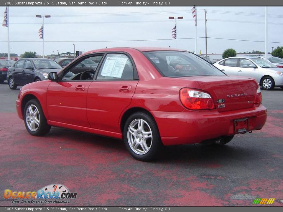 2005 Subaru Impreza 2.5 RS Sedan San Remo Red / Black Photo #3