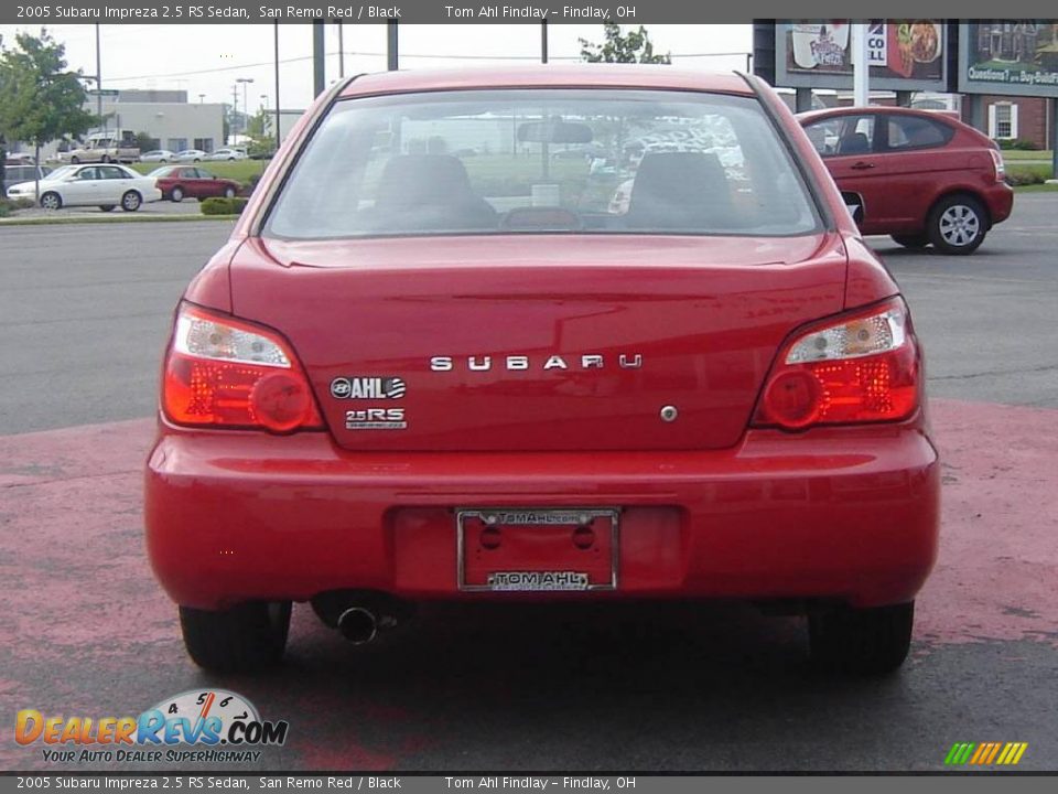 2005 Subaru Impreza 2.5 RS Sedan San Remo Red / Black Photo #5