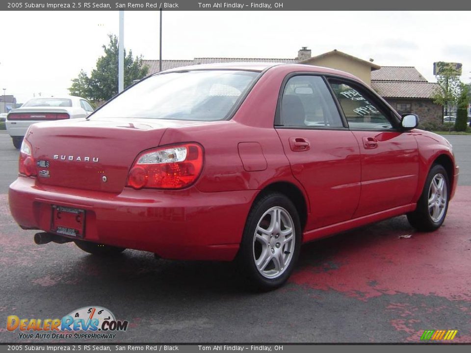 2005 Subaru Impreza 2.5 RS Sedan San Remo Red / Black Photo #6