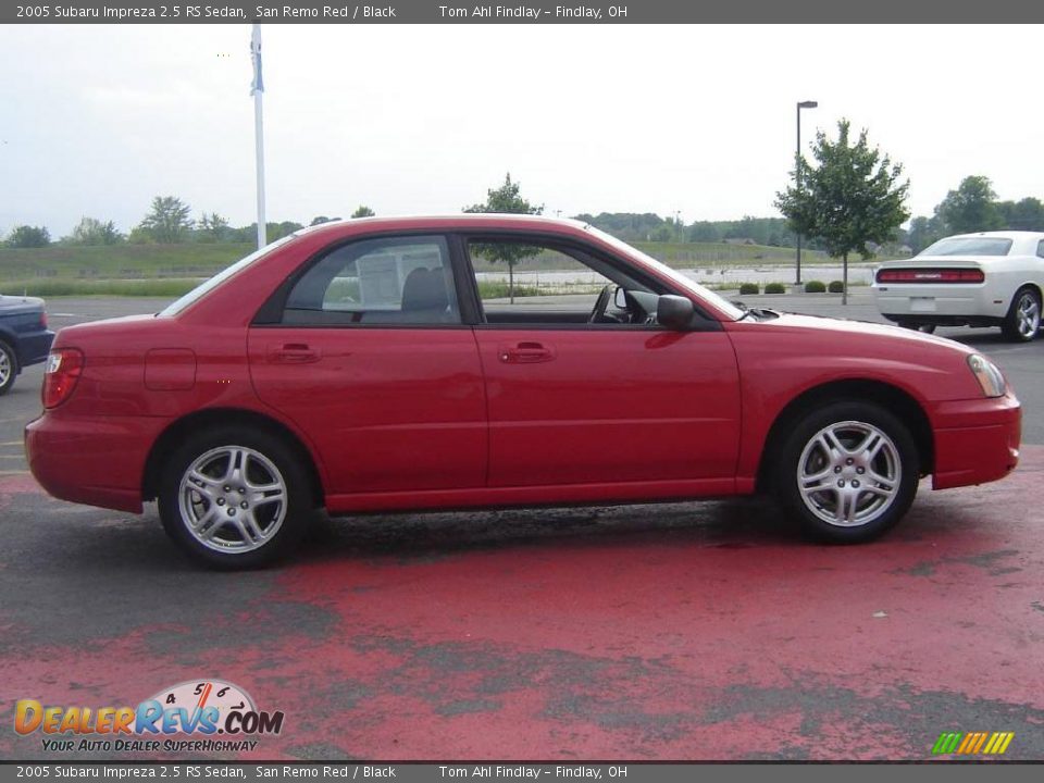 2005 Subaru Impreza 2.5 RS Sedan San Remo Red / Black Photo #7