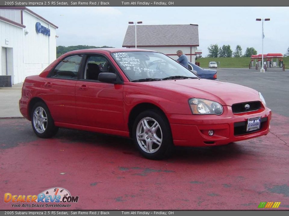 2005 Subaru Impreza 2.5 RS Sedan San Remo Red / Black Photo #8