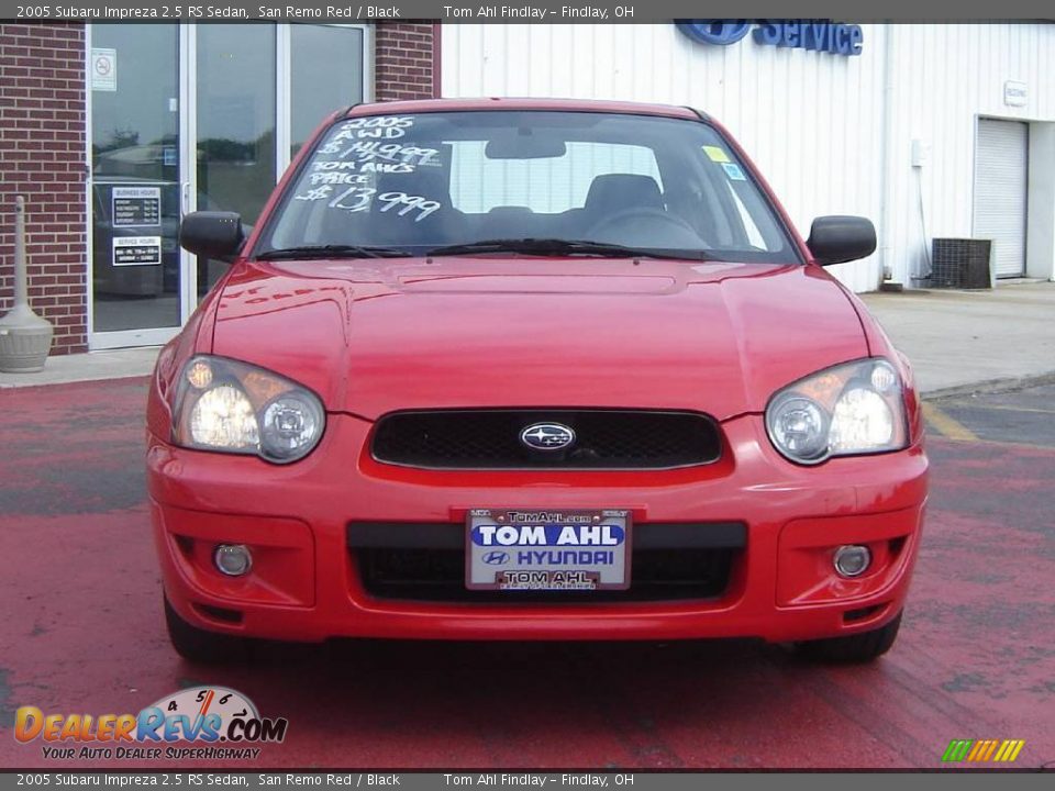 2005 Subaru Impreza 2.5 RS Sedan San Remo Red / Black Photo #9
