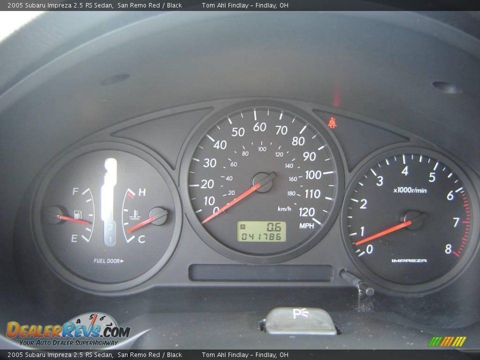 2005 Subaru Impreza 2.5 RS Sedan San Remo Red / Black Photo #15