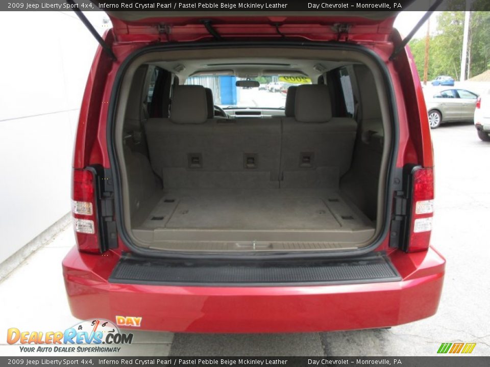 2009 Jeep Liberty Sport 4x4 Inferno Red Crystal Pearl / Pastel Pebble Beige Mckinley Leather Photo #16