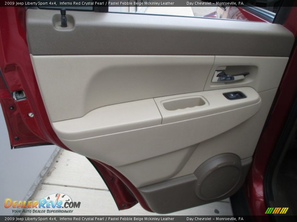 2009 Jeep Liberty Sport 4x4 Inferno Red Crystal Pearl / Pastel Pebble Beige Mckinley Leather Photo #23