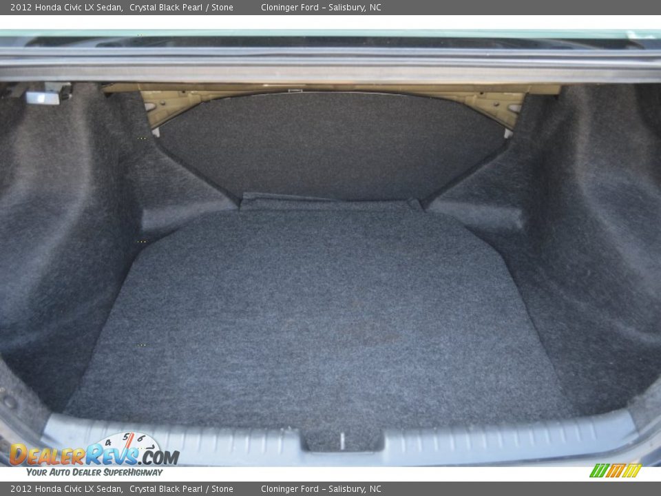 2012 Honda Civic LX Sedan Crystal Black Pearl / Stone Photo #14