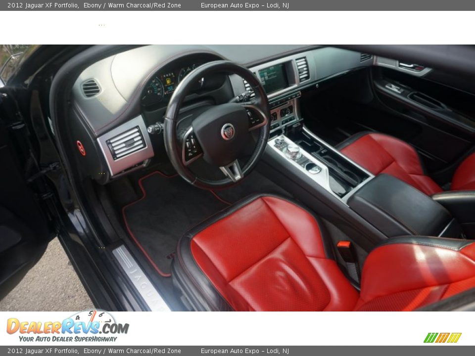 Warm Charcoal/Red Zone Interior - 2012 Jaguar XF Portfolio Photo #5