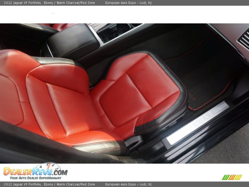 2012 Jaguar XF Portfolio Ebony / Warm Charcoal/Red Zone Photo #7
