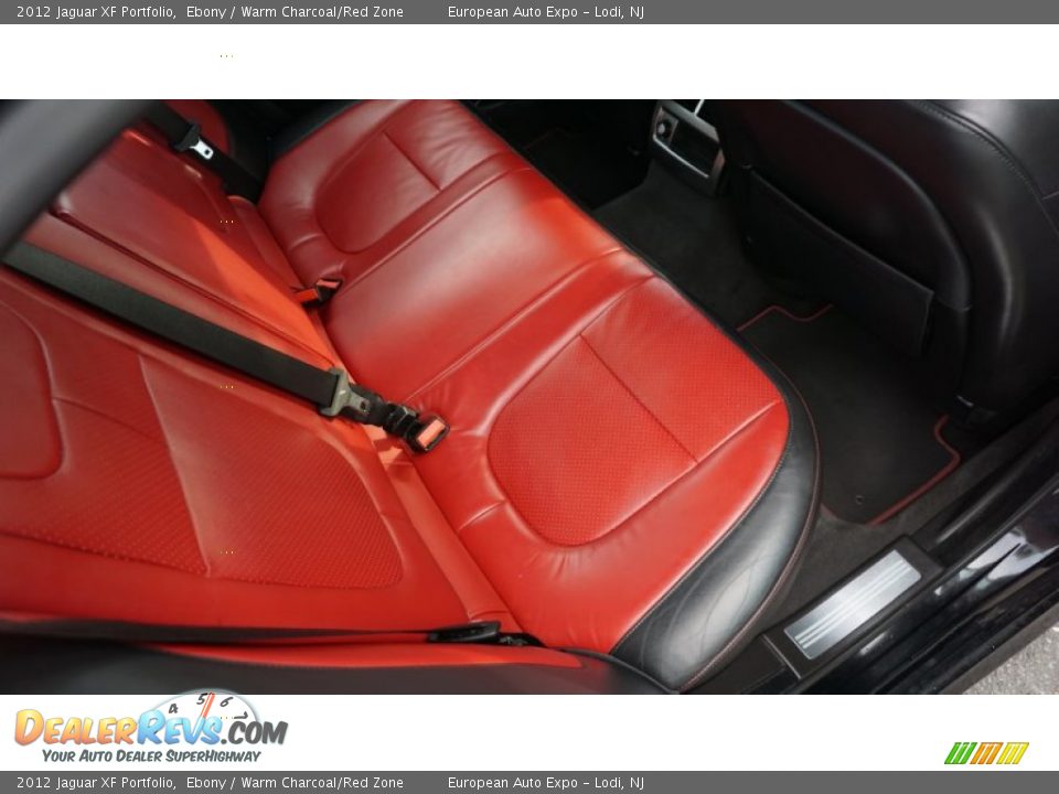 2012 Jaguar XF Portfolio Ebony / Warm Charcoal/Red Zone Photo #11