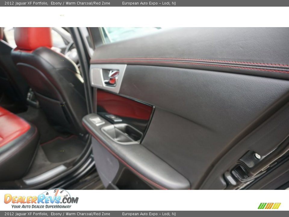 2012 Jaguar XF Portfolio Ebony / Warm Charcoal/Red Zone Photo #13