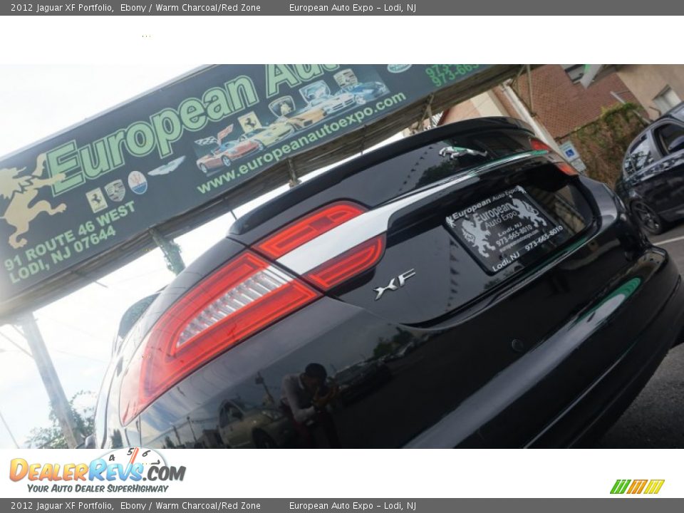 2012 Jaguar XF Portfolio Ebony / Warm Charcoal/Red Zone Photo #19