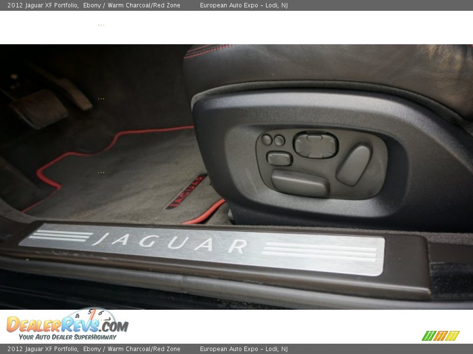 2012 Jaguar XF Portfolio Ebony / Warm Charcoal/Red Zone Photo #32