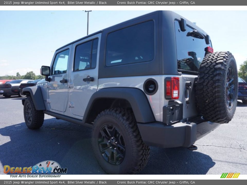 2015 Jeep Wrangler Unlimited Sport 4x4 Billet Silver Metallic / Black Photo #5