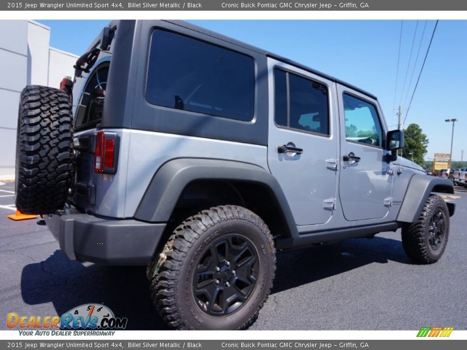 2015 Jeep Wrangler Unlimited Sport 4x4 Billet Silver Metallic / Black Photo #7