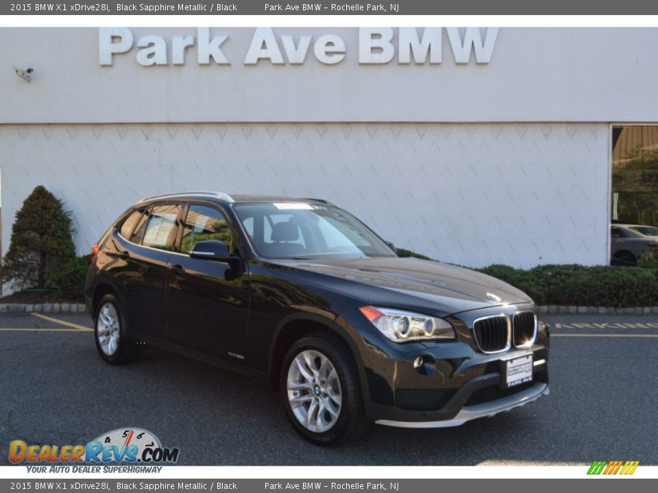 2015 BMW X1 xDrive28i Black Sapphire Metallic / Black Photo #1
