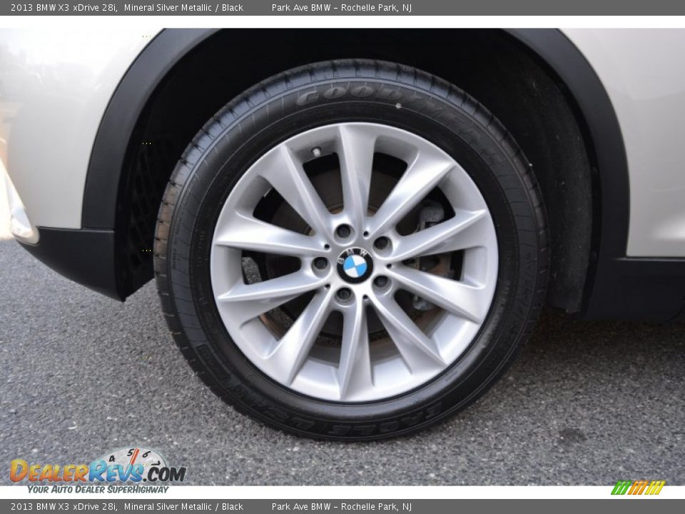 2013 BMW X3 xDrive 28i Mineral Silver Metallic / Black Photo #32