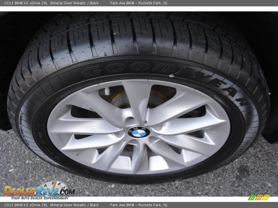 2013 BMW X3 xDrive 28i Mineral Silver Metallic / Black Photo #33