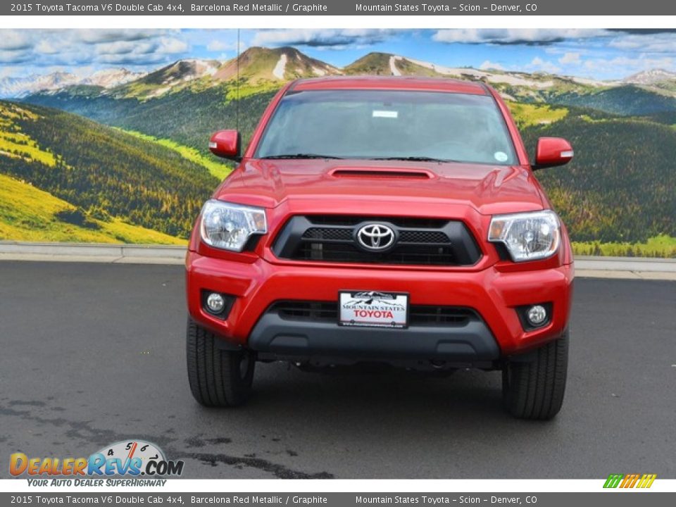 2015 Toyota Tacoma V6 Double Cab 4x4 Barcelona Red Metallic / Graphite Photo #2