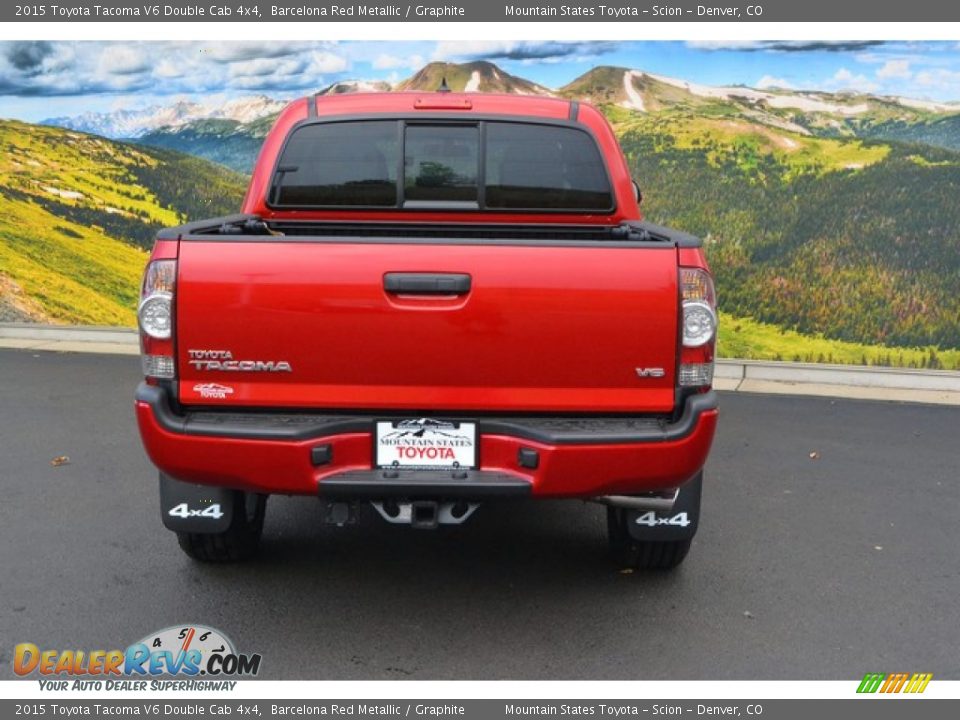 2015 Toyota Tacoma V6 Double Cab 4x4 Barcelona Red Metallic / Graphite Photo #4
