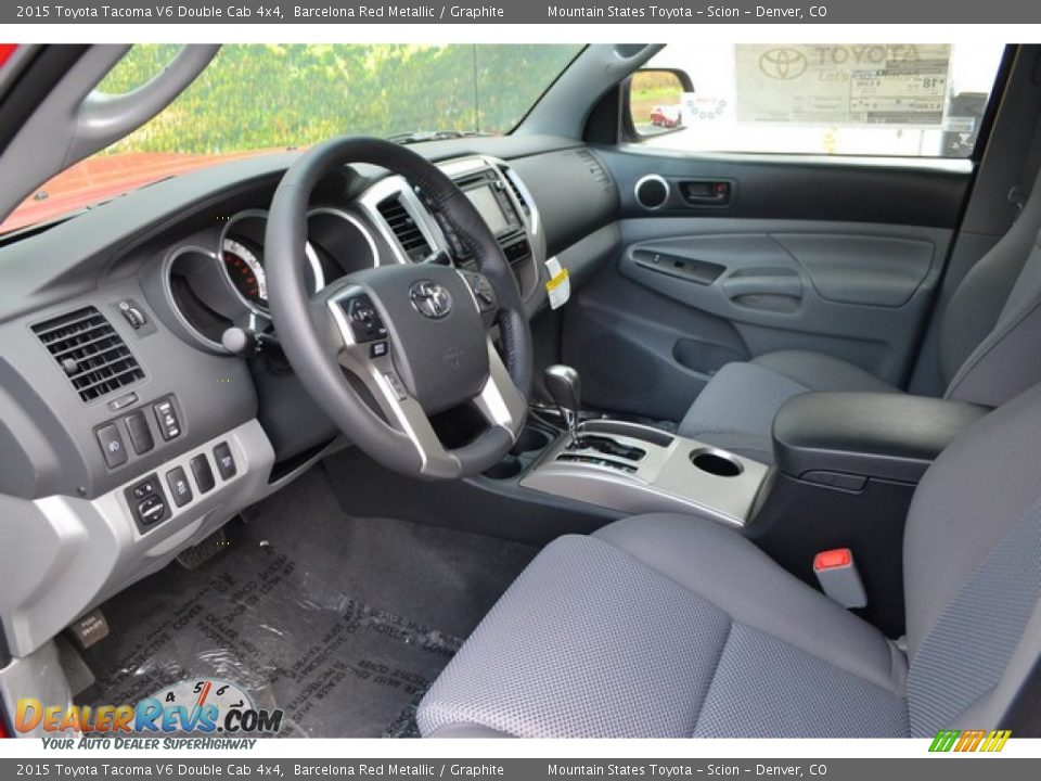 2015 Toyota Tacoma V6 Double Cab 4x4 Barcelona Red Metallic / Graphite Photo #5