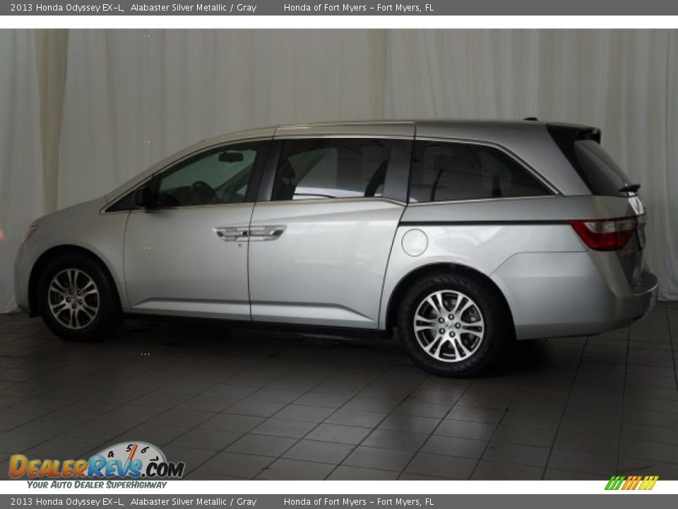 2013 Honda Odyssey EX-L Alabaster Silver Metallic / Gray Photo #8