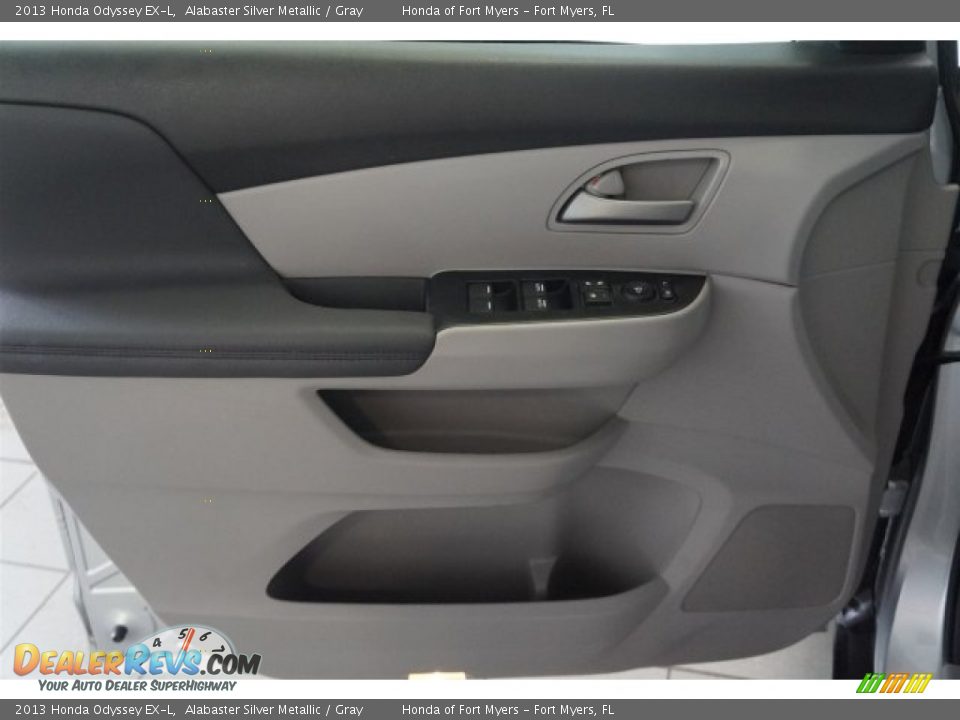 2013 Honda Odyssey EX-L Alabaster Silver Metallic / Gray Photo #9