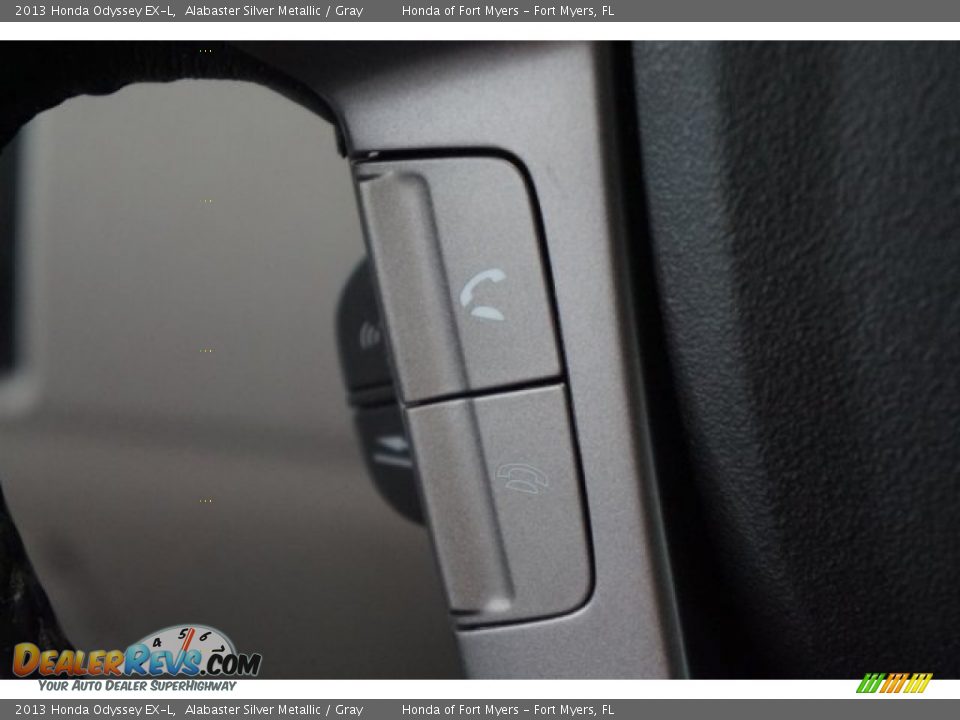 2013 Honda Odyssey EX-L Alabaster Silver Metallic / Gray Photo #23