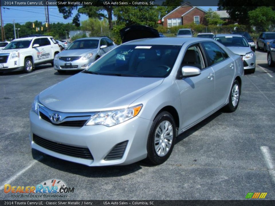 2014 Toyota Camry LE Classic Silver Metallic / Ivory Photo #2