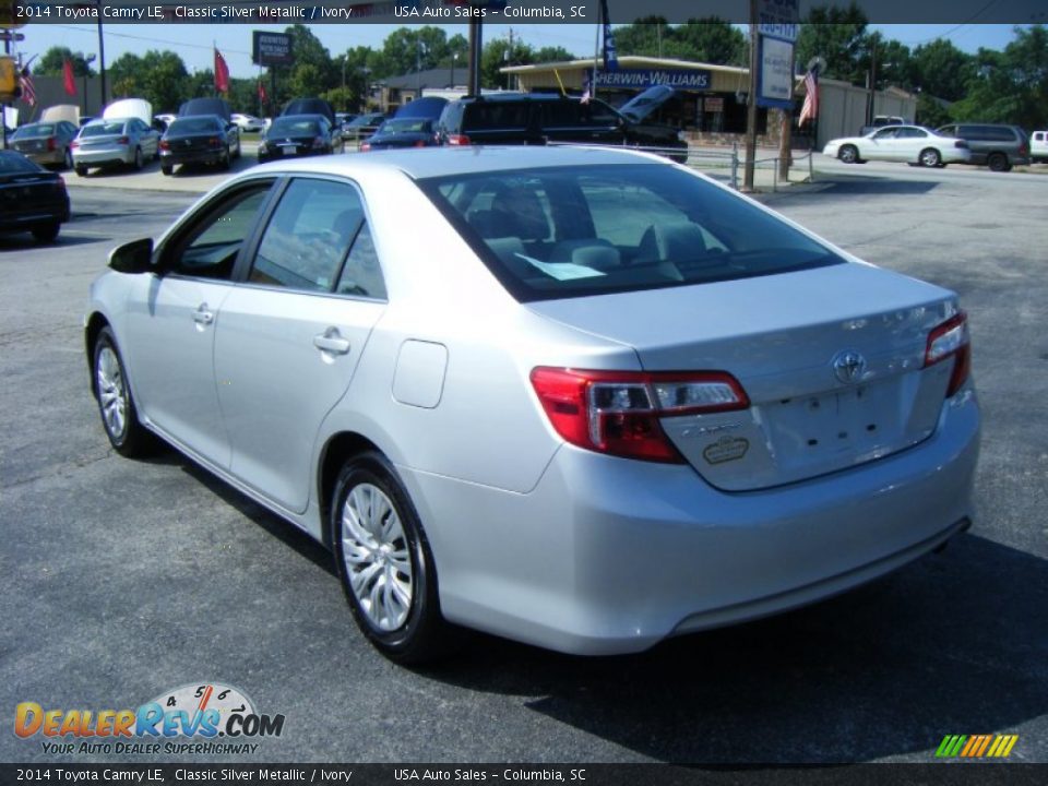 2014 Toyota Camry LE Classic Silver Metallic / Ivory Photo #3