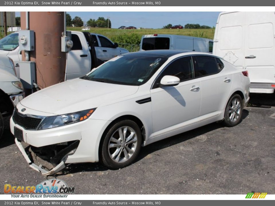 2012 Kia Optima EX Snow White Pearl / Gray Photo #17