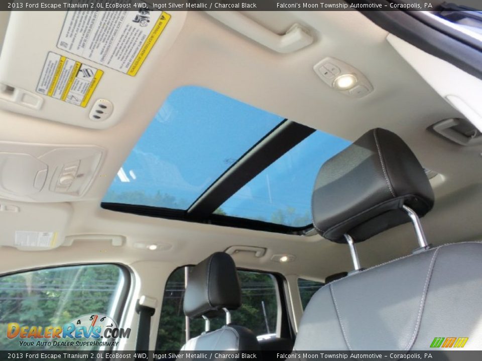 2013 Ford Escape Titanium 2.0L EcoBoost 4WD Ingot Silver Metallic / Charcoal Black Photo #18