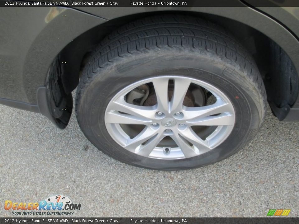2012 Hyundai Santa Fe SE V6 AWD Black Forest Green / Gray Photo #3