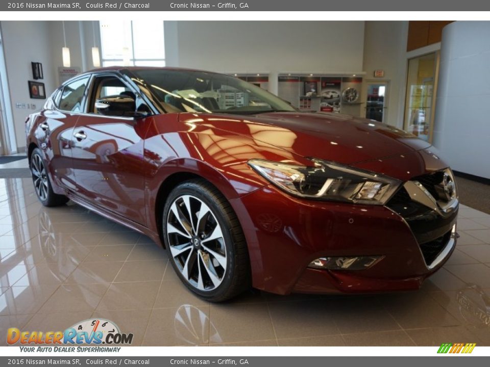 2016 Nissan Maxima SR Coulis Red / Charcoal Photo #6