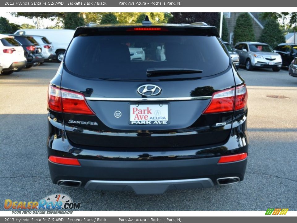 2013 Hyundai Santa Fe GLS AWD Becketts Black / Black Photo #3