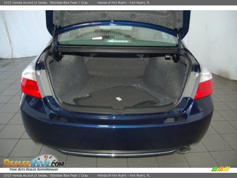 2015 Honda Accord LX Sedan Obsidian Blue Pearl / Gray Photo #24