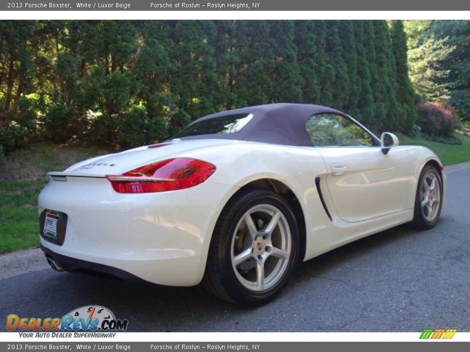 2013 Porsche Boxster White / Luxor Beige Photo #7