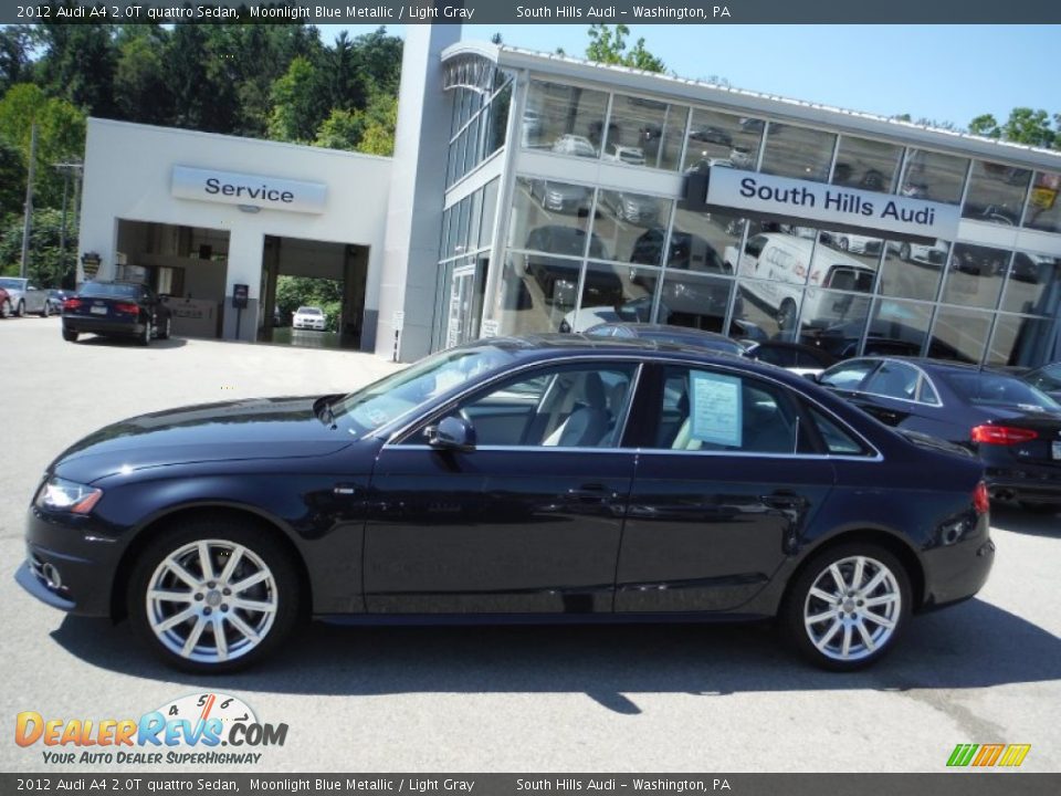 2012 Audi A4 2.0T quattro Sedan Moonlight Blue Metallic / Light Gray Photo #2