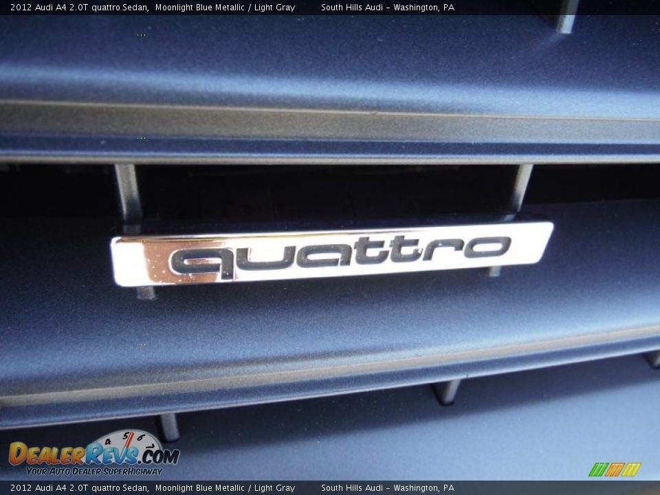 2012 Audi A4 2.0T quattro Sedan Moonlight Blue Metallic / Light Gray Photo #8