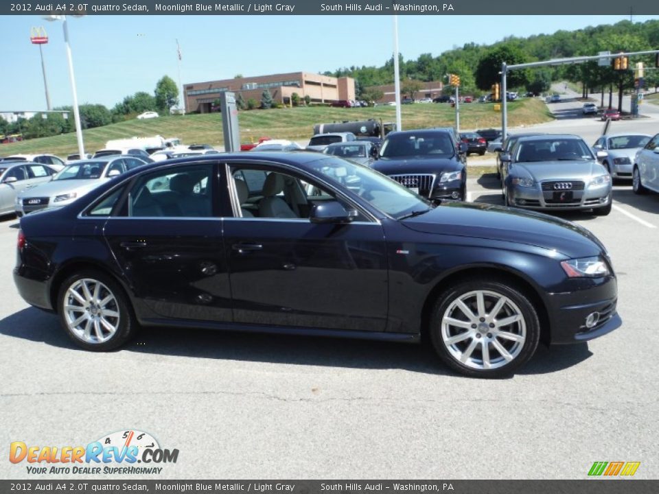 2012 Audi A4 2.0T quattro Sedan Moonlight Blue Metallic / Light Gray Photo #10